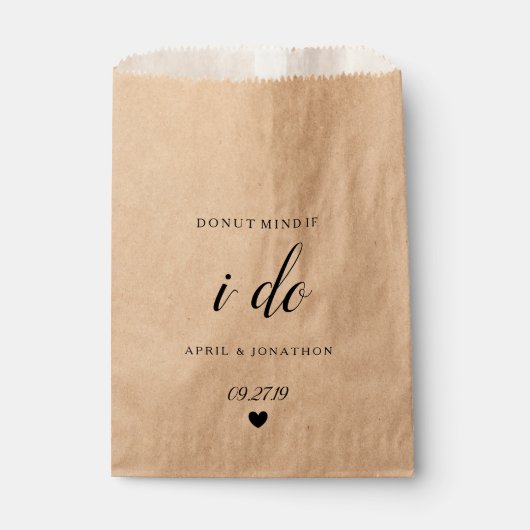 Favor Bag - Donut Mind als ik Heart Kraft doe Bedankzakje (Voorkant)