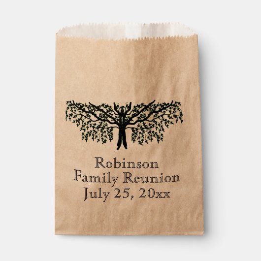 Favor Bag - Familie Reünie Boom en Tekst Bedankzakje (Voorkant)