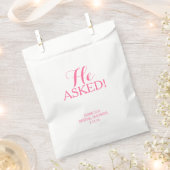 Favor Bag - Hij vroeg Bedankzakje (Geknipt)