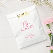 Favor Bag - Hij vroeg Bedankzakje (Gezegeld)