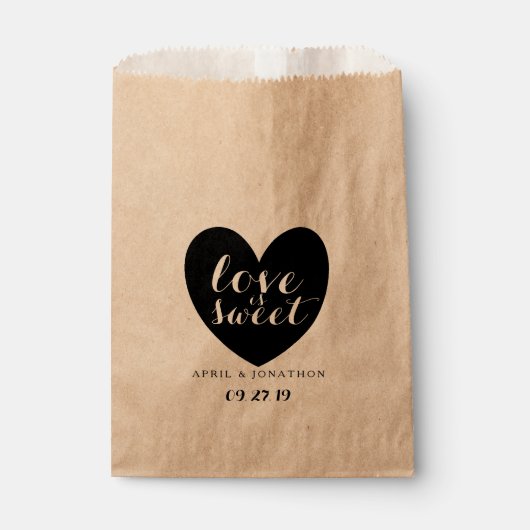 Favor Bag - Love is Sweet Bedankzakje (Voorkant)