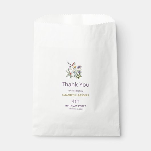Favor Bags Bedankzakje (Voorkant)