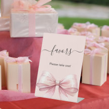Favor bord roze strik