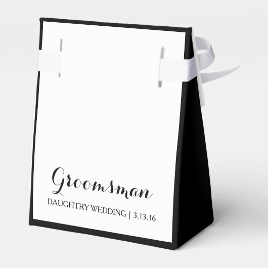 Favor Box - Bruid, Groomman|Beste Man Bedankdoosjes (Achterkant)