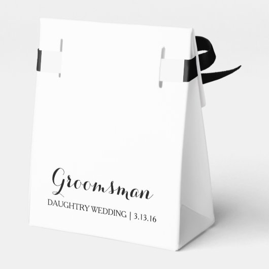 Favor Box - Bruid, Groomman|Beste Man Bedankdoosjes (Achterkant)