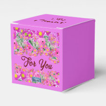 Favor Box Cube2 (roze bloemmix) RFPMDesigns©️2024
