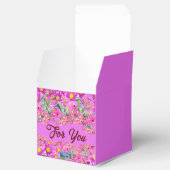 Favor Box Cube2 (roze bloemmix) RFPMDesigns©️2024 Bedankdoosjes (Geopend)