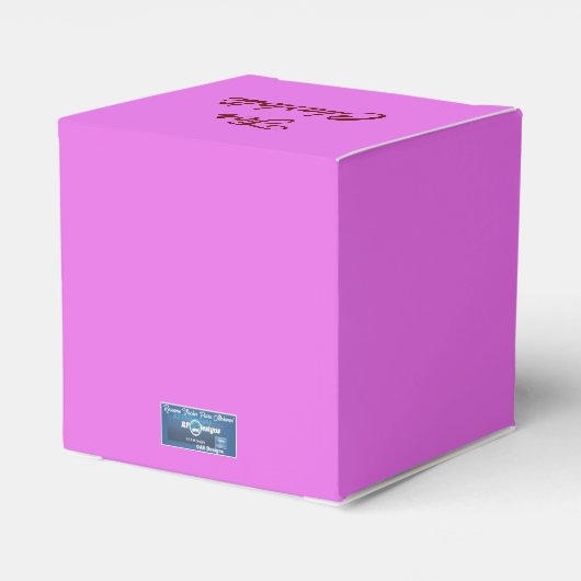 Favor Box Cube2 (roze bloemmix) RFPMDesigns©️2024 Bedankdoosjes (Achterkant)