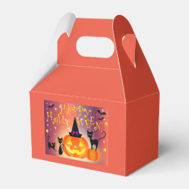 Favor Box Decorated Jack-O'- Lantern Halloween Bedankdoosjes