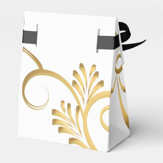Favor Box-Fancy Gold Heart Bedankdoosjes (Achterkant)
