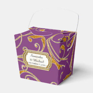 Favor Box Glam Old Hollywood Regency Black Stropda Bedankdoosjes