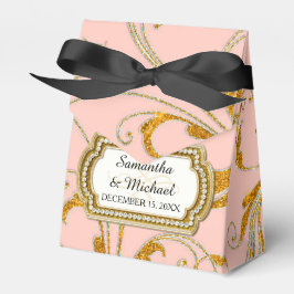 Favor Box Glam Old Hollywood Regency Black Stropda Bedankdoosjes