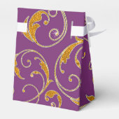 Favor Box Glam Old Hollywood Regency Black Stropda Bedankdoosjes (Achterkant)