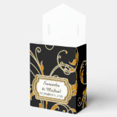 Favor Box Glam Old Hollywood Regency Black Stropda Bedankdoosjes (Geopend)