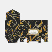 Favor Box Glam Old Hollywood Regency Black Stropda Bedankdoosjes (Uitgevouwen)