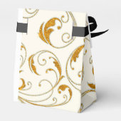 Favor Box Glam Old Hollywood Regency Black Stropda Bedankdoosjes (Achterkant)