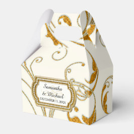 Favor Box Glam Old Hollywood Regency Black Stropda Bedankdoosjes