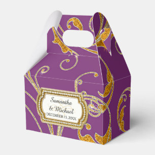 Favor Box Glam Old Hollywood Regency Black Stropda Bedankdoosjes