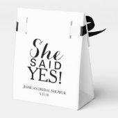 Favor Box - Hij vroeg, zei ze Bedankdoosjes (Achterkant)