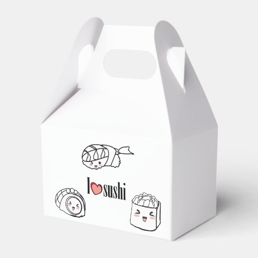 Favor Box - Ik hou van Sushi Bedankdoosjes (Voorkant Zijde)