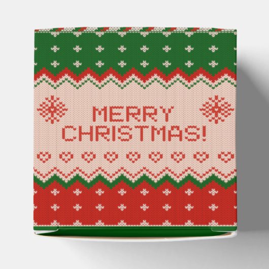 Favor Box "KERSTTRUI" Cadeaudoos Bedankdoosjes (Bovenkant)