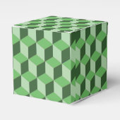 Favor Box - Optische illusie in groen Bedankdoosjes (Voorkant Zijde)