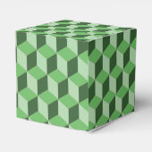 Favor Box - Optische illusie in groen Bedankdoosjes (Achterkant)