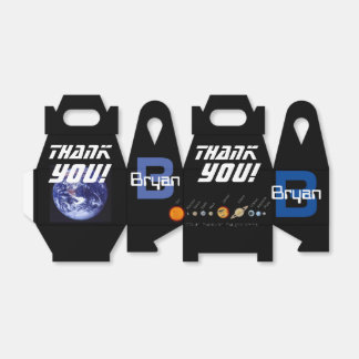 Favor Box Planeten, Buitenruimte, Aarde Bedankdoosjes