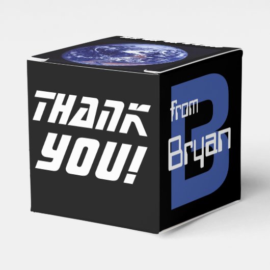 Favor Box Planeten, Buitenruimte, Aarde Zonnestels Bedankdoosjes (Voorkant Zijde)