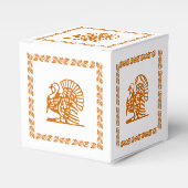 Favor Box - Turkije en Leafy Garland Bedankdoosjes (Voorkant Zijde)