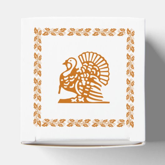 Favor Box - Turkije en Leafy Garland Bedankdoosjes (Bovenkant)