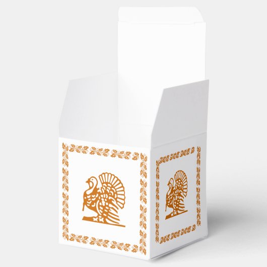 Favor Box - Turkije en Leafy Garland Bedankdoosjes (Geopend)