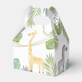 Favor Box voor 1e verjaardag met schattige dieren. Bedankdoosjes (Achterkant)