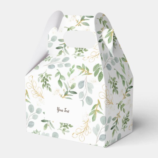 Favor Box waterverf blad Bedankdoosjes (Voorkant Zijde)