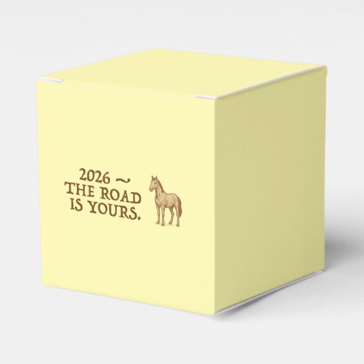 Favor Box with motivational text and horse Bedankdoosjes (Voorkant Zijde)