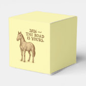 Favor Box with motivational text and horse Bedankdoosjes (Achterkant)