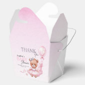 Favor Boxes for baby shower teddy bear. Bedankdoosjes (Geopend)