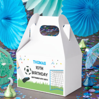 Favor Boxes Futbol Soccer Birthday boy party  Bedankdoosjes