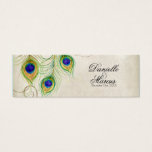 Favor Cadeau Labels - Peacock Feathers Trouwset Mini Visitekaartjes<br><div class="desc">Dit is een elegant en verfijnd Label voor een cadeau. Het combineert het beste van traditie en de frisheid van de hedendaagse. Sla gewoon een gaatje in het einde en stropdas op je favoriete tassen of tafelplaats met decoraties. U kunt de boodschap op de achterkant veranderen om uw liefde en...</div>