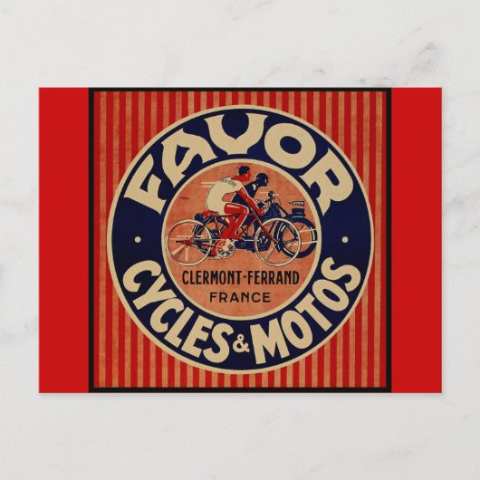 Favor Cycles & Motors Briefkaart (Voorkant)