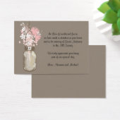 Favor Donatie Kaart Mason Jar Wildflowers (Bureau)