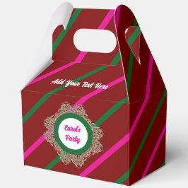 Favor Doos 5 Bordeaux(Roos Groen) RFPMDesigns 2024 Bedankdoosjes