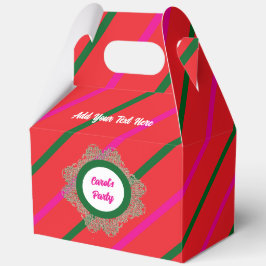 Favor Doos 5 Rood(Roze Groen) RFPMDesigns 2024 Bedankdoosjes