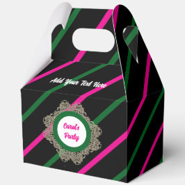 Favor Doos 5 Zwart(Roze Groen) RFPMDesigns 2024 Bedankdoosjes