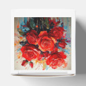 Favor doos - De Rode Rozen Kunstwerk Bedankdoosjes (Bovenkant)