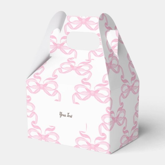 Favor Doos Roze Strikken Bedankdoosjes (Voorkant Zijde)