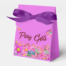 Favor Doos Strik (Roze Bloem Mix) RFPMDesigns 2024 Bedankdoosjes