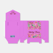 Favor Doosje Bow2 (Roze Bloemen Mix) RFPMDesigns 2 (Uitgevouwen)