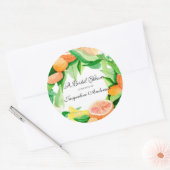 Favor Envelop Seal Citrus Bruiloft Vrijgezellenfee Ronde Sticker (Envelop)