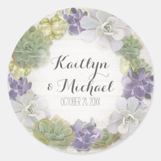 Favor Gift Bag Stickers Sappig Houten Western (Voorkant)